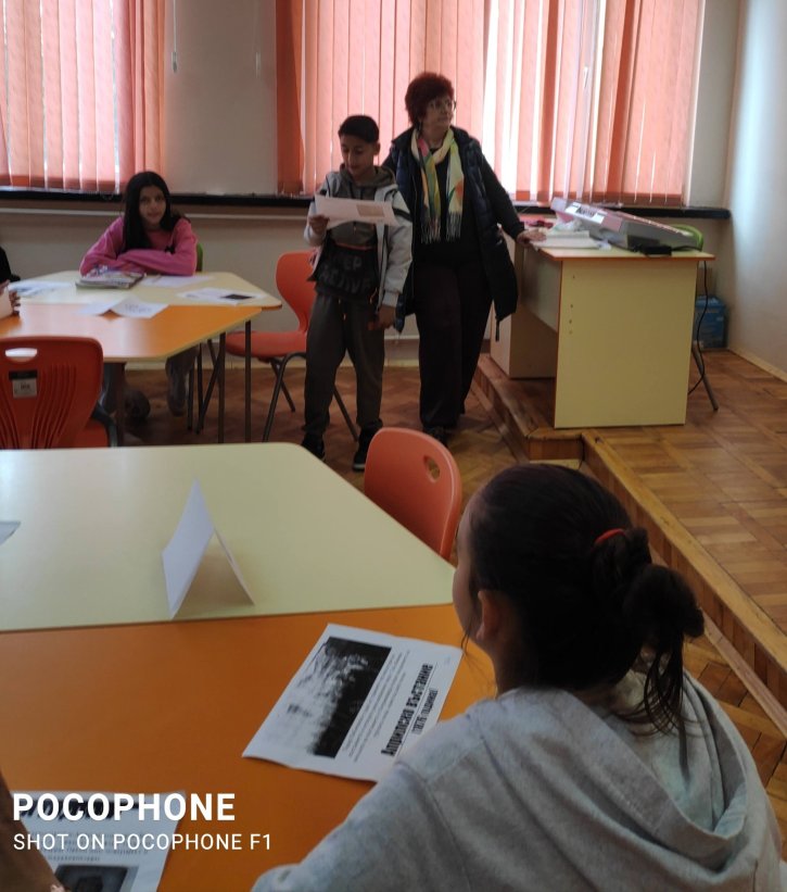 Шестокласници с открит урок, посветен на 150-годишнината от Априлското въстание и Тодор Каблешков.