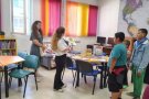 Творческо ателие в библиотеката с ученици от НП „Заедно в изкуствата и в спорта“.